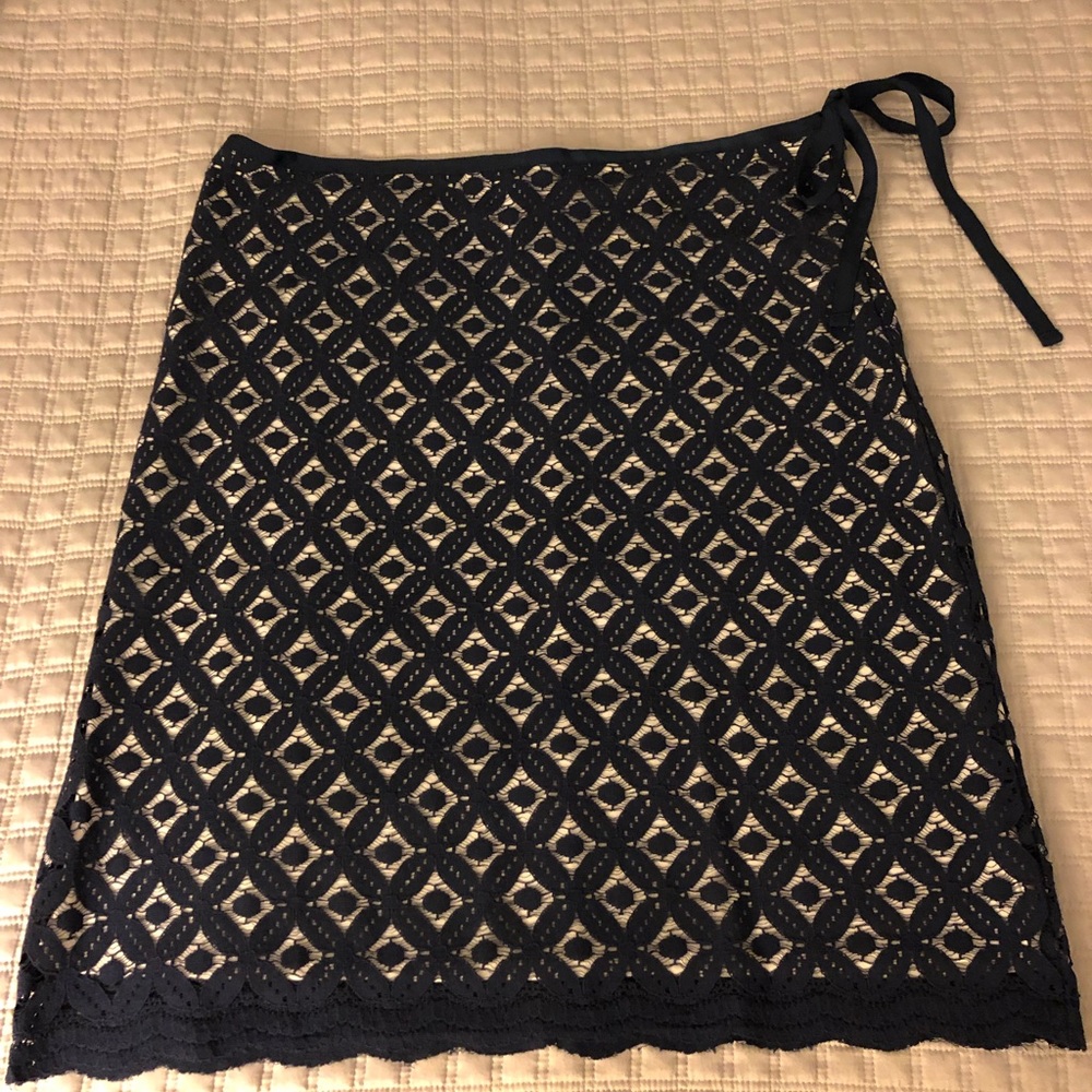 Max Studio Navy Lace Skirt